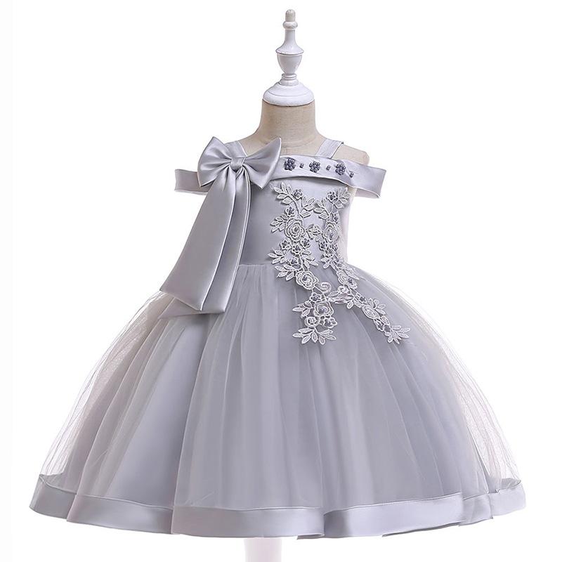 Embroidery Silk Princess Dress for Baby Girl Flower Elegant Girls Dresses  Party Christmas Halloween Kids Dresses Clothes