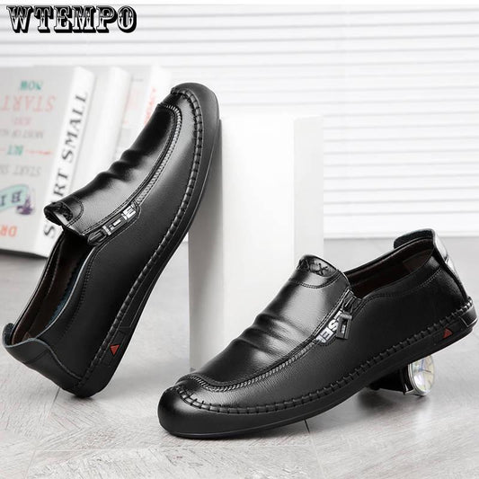 Genuine Leather Men Casual Shoes Luxury Brand Mens Loafers Moccasins Breathable Shoes