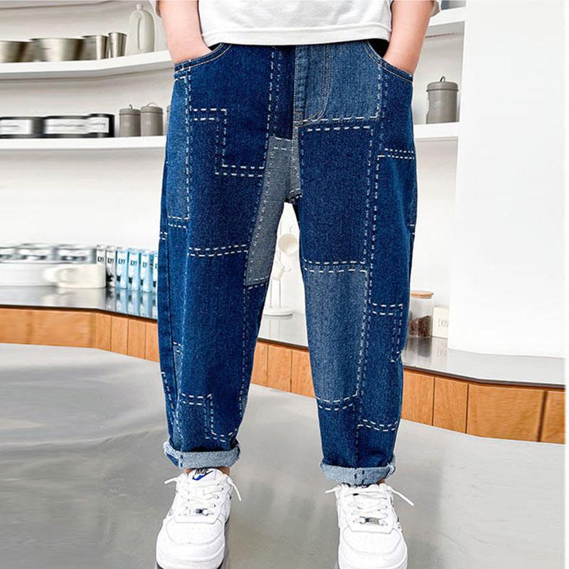 Children's Pants Boys and Girls' Jeans Autumn and Winter Loose-fitting Pants Korean Casual Pants Trousers