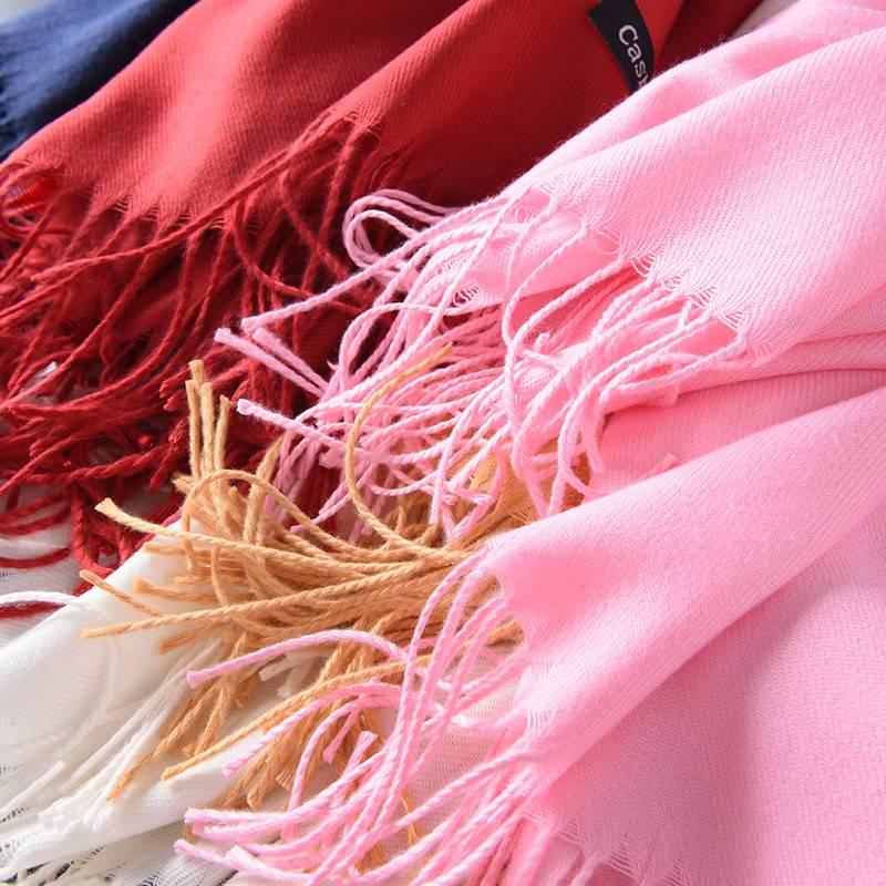 Women Scarf Women Autumn Winter Shawl Scarf Cashmere Scarves Solid Lady Wraps