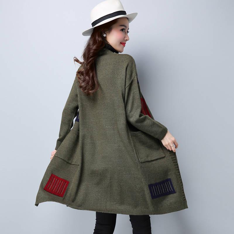 Cardigan Women Long Sleeve Female Elegant Pocket Knitted Outerwear Sweater High Quality