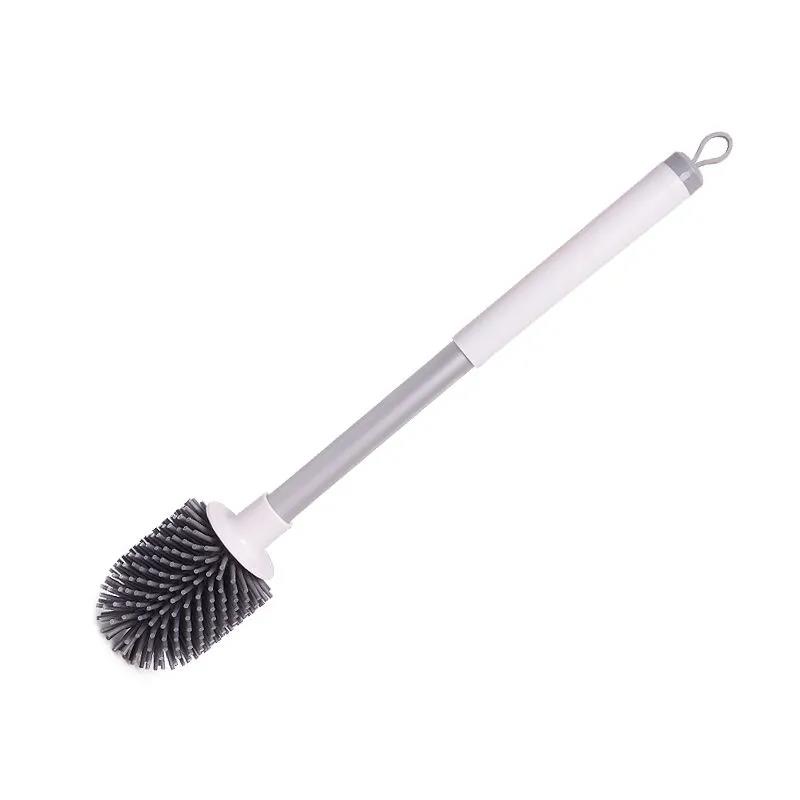 Toilet Brush Wall-mounted Silicone Household No Dead Ends Wash Toilet Brush Bathroom Wall-mounted Cleaning Kit