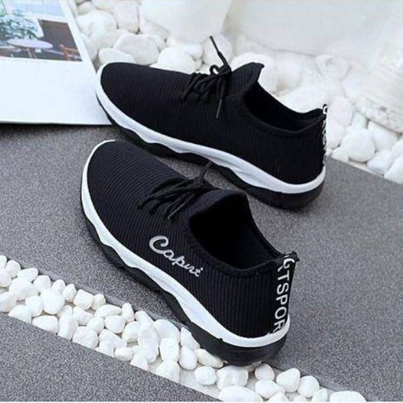 Summer Net Shoes Women's Fashion Sports Shoes Breathable Non-slip Hiking Shoes Lace-up Leisure Walking Shoes