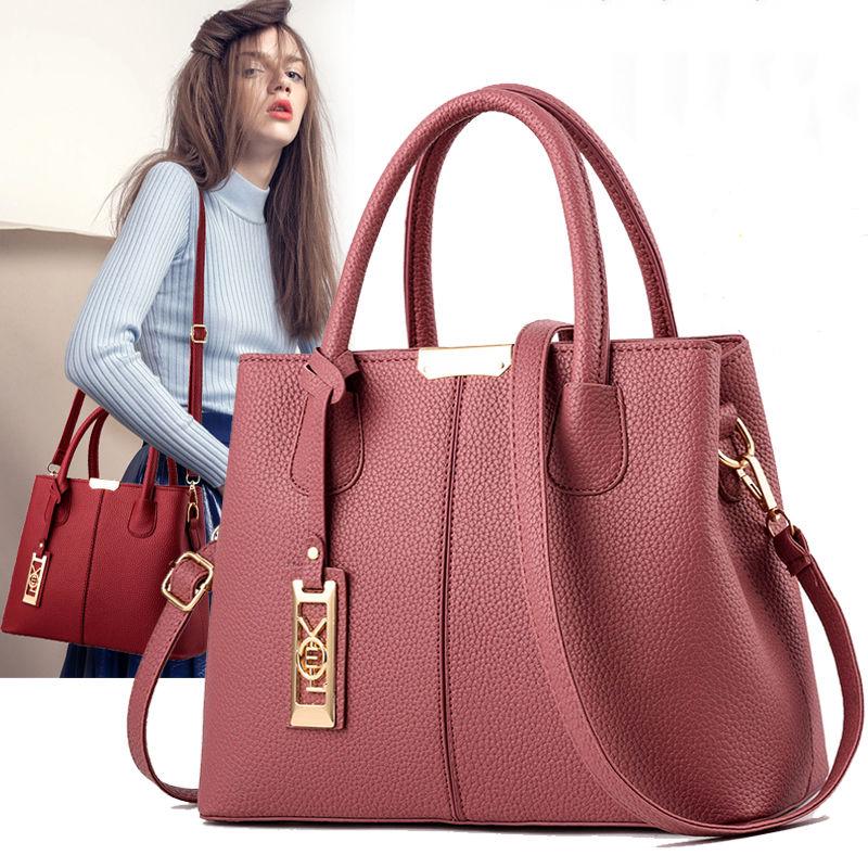 Patent leather bag Big capacity Woman bag European and American style Shoulder Handbag Trendy wild