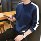 Sweater Men's Spring and Autumn Men's Top Korean Version Casual Round Neck Long-sleeved T-shirt Student Pullover Bottoming Shirt Men's Clothing