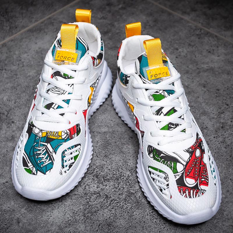 2020 Spring and Summer White Shoes Dad Sports Shoes Korean Version of The Tide Men's Casual Shoes Wild Running Shoes