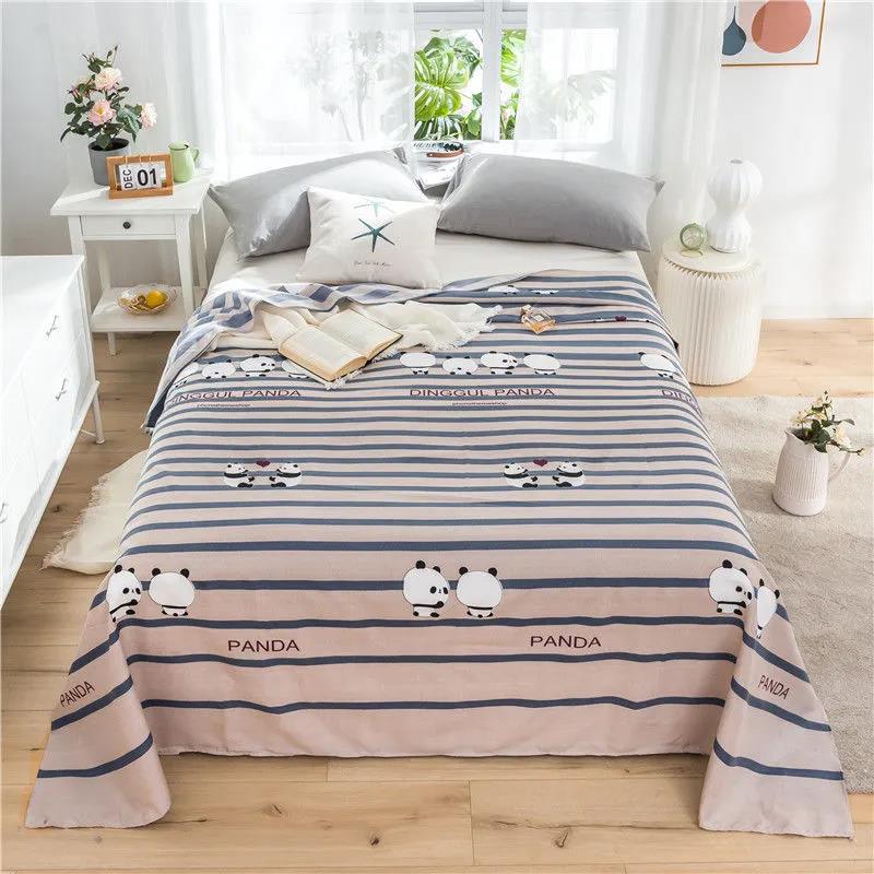 Household Skin-friendly Printing One-piece Bed Linen Thickened Twill Sanding Bed Linen