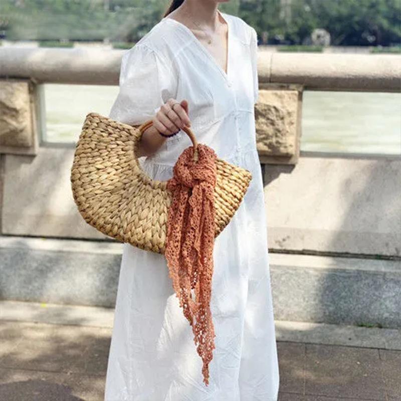 Floral Lace Hollow Small Shawl Thin Silk Scarf Wild Short Sun Protection Small Waistcoat Outside with A Small Scarf Mother Silk Scarf Bag Decoration