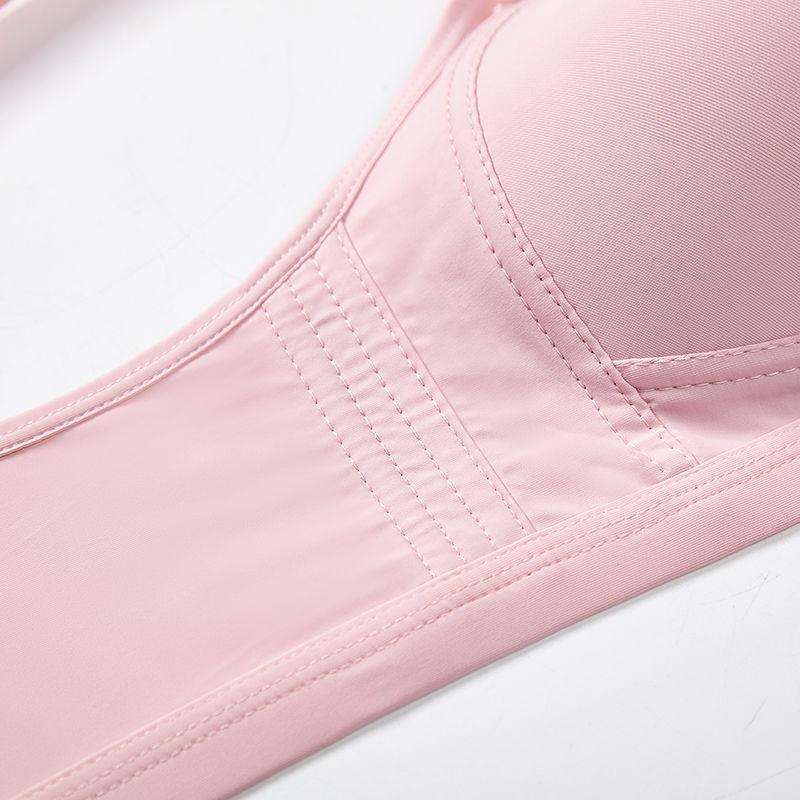 Large Size Thin Breathable Gather No Steel Ring Bra Women's Underwear Anti-sagging Adjustable Breast Bra Underwear Women