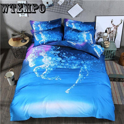 3D Bedding Set Print Cotton Duvet Cover Bedclothes with Pillowcase Bed sheet Bed Set