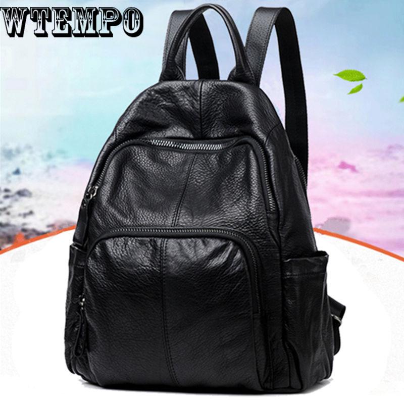 Female Backpack Casual For Women Pu Leather Backp Pack Shoulder Cross Bags Travel School