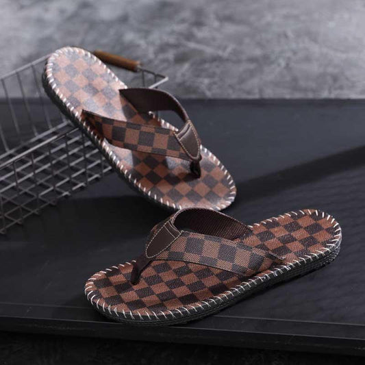 Size40-44 Summer Men Sandals Comfortable Non-slip Lightweight Beach Slippers Casual Outdoor Cross Slippers Alphabet Drag Flip Flops