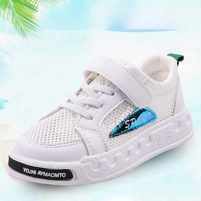 Boys Sneakers Mesh Breathable White Shoes Spring and Autumn Children's Shoes Boys' Shoes Children's Sports Shoes