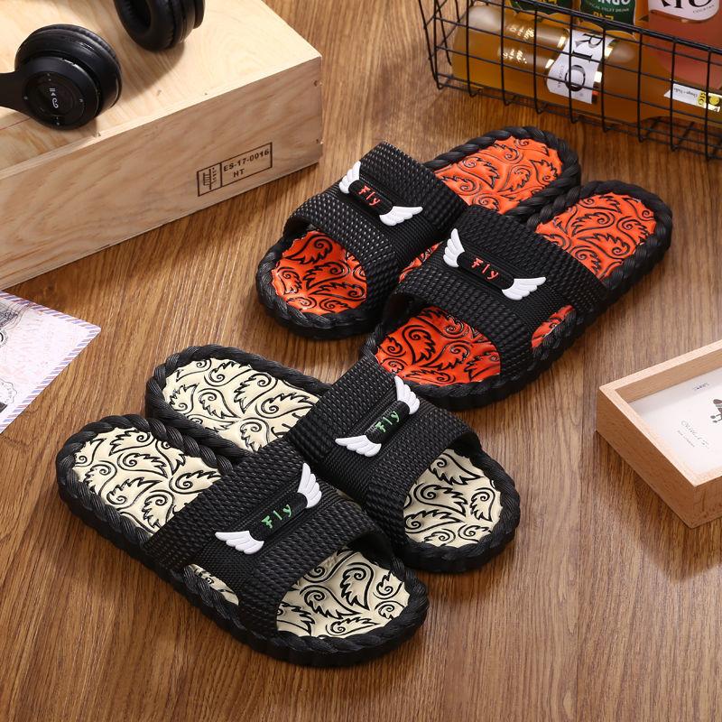 Deodorant Non-slip Slippers for Men's Summer Home Indoor Massage Leisure Sandals and Slippers for Men's Outer Wear