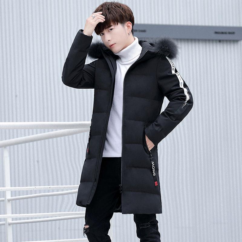 Cotton clothing Large size Down jacket Trend Men's clothes  Winter Medium and long section Leisure