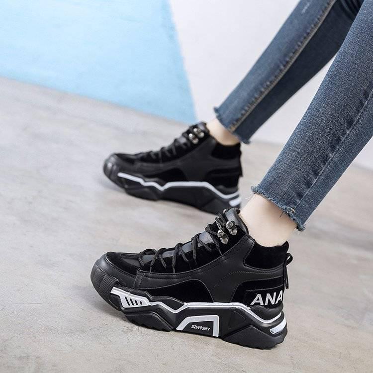 Ladies Dad Shoes Harajuku Thick Sole Female Chunky Shoes Platform Luxury Ladies Sneakers Increasing