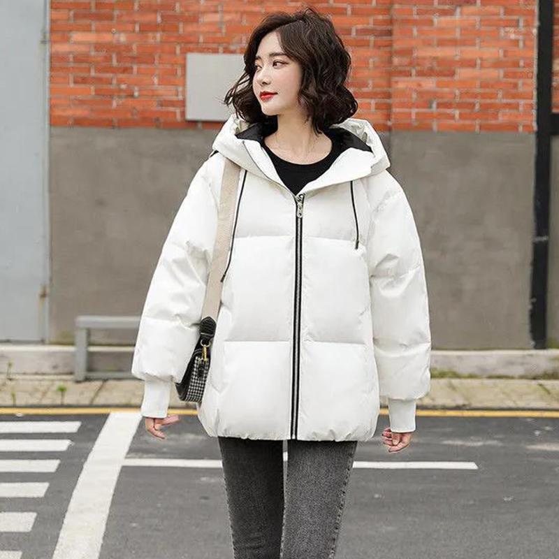 Cotton-padded Jacket Female 2021 Students Korean Version of The Bread Jacket Short Padded Jacket Loose Thick Hooded Padded Jacket