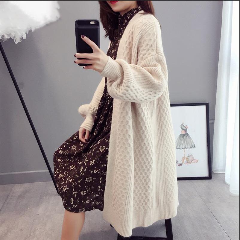 Cardigan Sweater Coat Women Loose Wild Cardigan Sweater Women Long Sweater