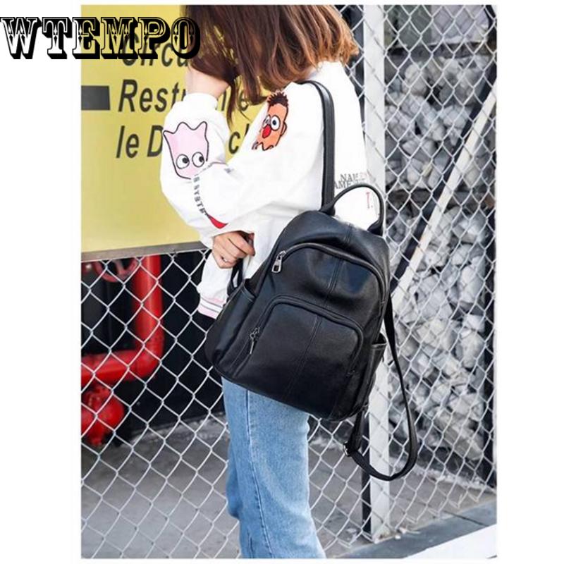 Female Backpack Casual For Women Pu Leather Backp Pack Shoulder Cross Bags Travel School