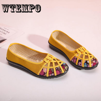 Pair of Shoes Cut Out Toe Floral Women Flat Shoes Hollow Out Sandals