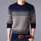 Autumn Casual Men's Sweater O-Neck Striped Slim Fit Knittwear Mens Sweaters Pullovers Men Pull Homme