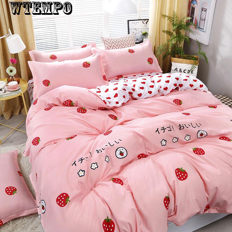 WTEMPO Brand Chic Style High Plaid Including Reactive Printing Bedding set Quality Duvet Cover