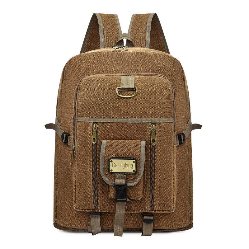 100 Liters High-capacity Backpack Men's Canvas Thickened Luggage Bag Sports Outdoor Mountaineering Large Bag Travel Backpack Women