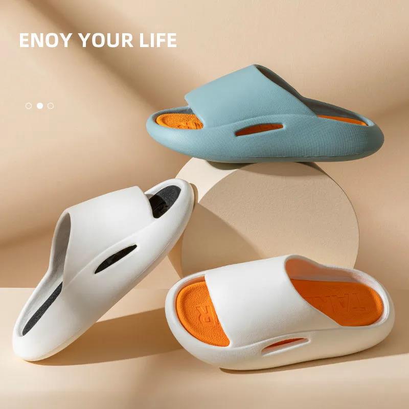 Soft and Lightweight EVA Thick-soled Slippers Women's Summer Wear Home Indoor Non-slip Sandals and Slippers Couples