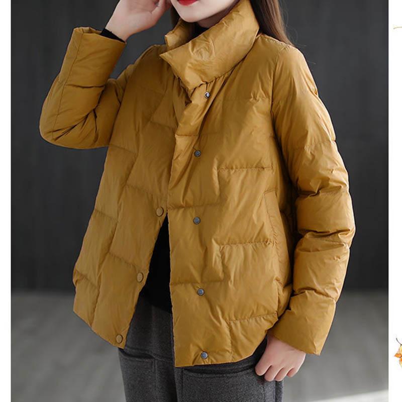 Winter Style Stand-collar Down Padded Jacket Women Loose and Versatile Light Cotton Jacket