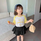 Autumn Spring Summer Casual Girls' Skirts Korean Version of Elastic Short Skirts Pleated Skirts Playful Style Culottes