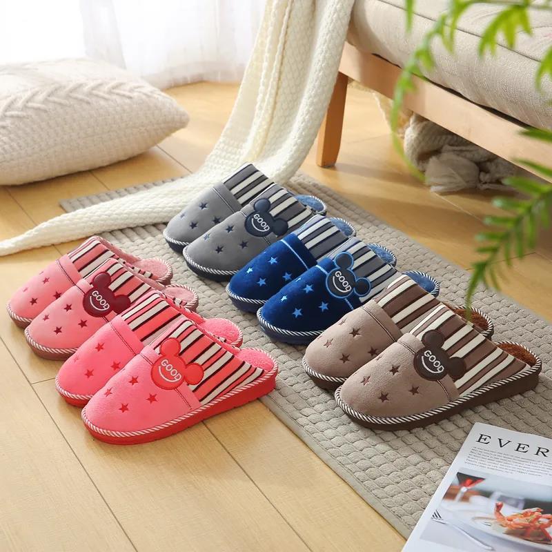 Winter Large-size Thick-soled Cotton Slippers Home Non-slip Indoor Cotton Slippers Women's Warm Thick Cotton Mop