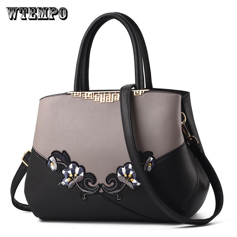 Women Shoulder Bag Fashion Women Embroidery Handbag