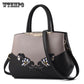 Handbag Fashion Women Leather Embroidery Flower Ladies Shoulder Bag