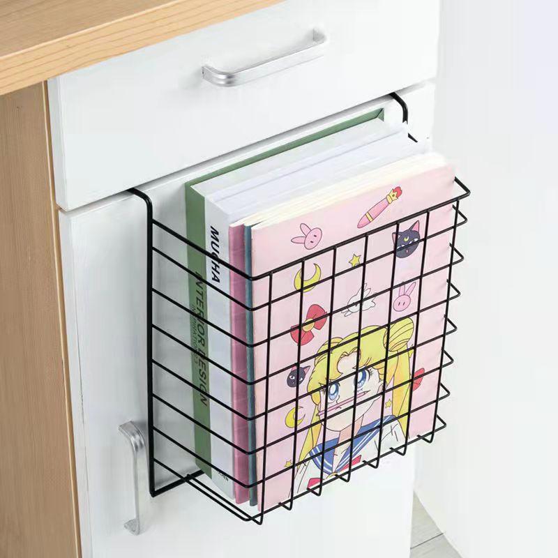 Bedroom Bedside Hanging Basket Desk Organizing Shelf Kitchen Cabinet Partition Wardrobe Storage Box Family Organizer Snack Storage Basket