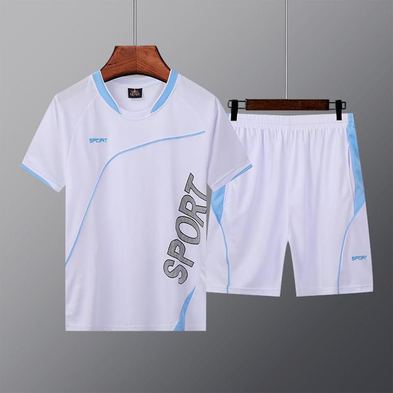 Summer Men's Sports Suits Casual Running Fitness Clothes Short-sleeved Shorts Men's Sportswear Training Clothes Quick-drying