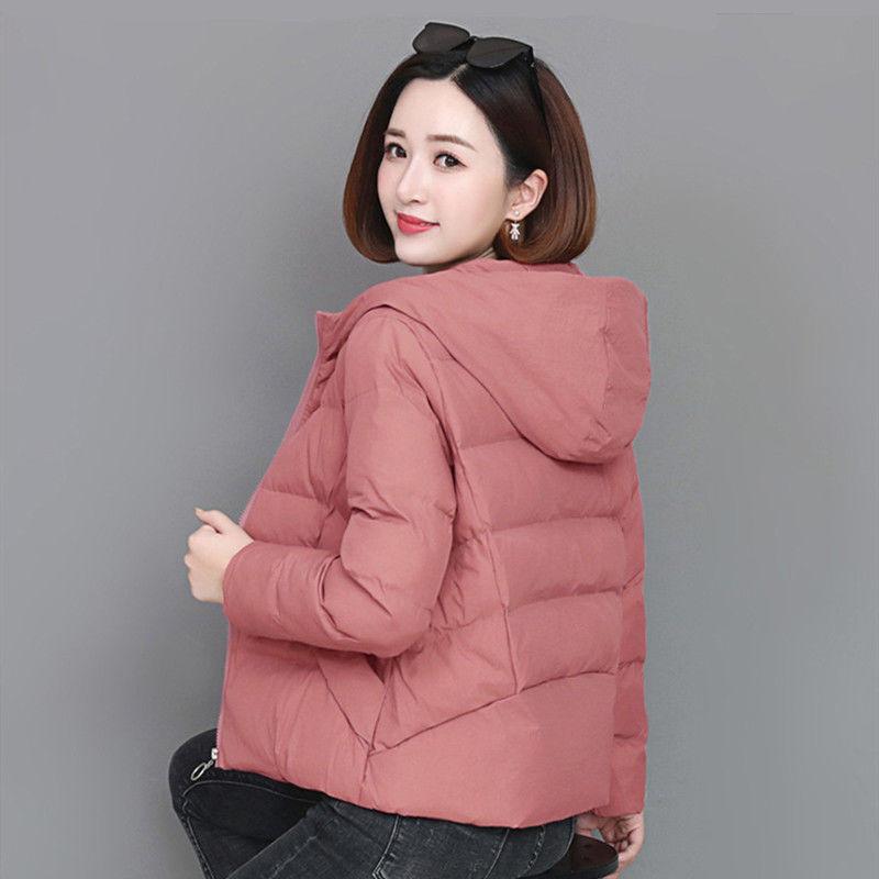 Autumn and Winter Fashion Plus Size Jacket Loose Wild Short Cotton Jacket Pure Color Simple Female Cotton Jacket