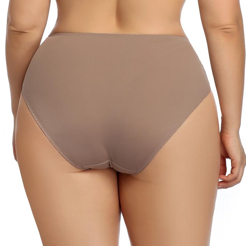 6pcs Seamless Plus Size Women's Panties Close To High Waist Sexy Cotton Briefs XL-6XL