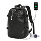 Men Multifunctional Backpack College Laptop Backpack with Earphone Perforation and USB Charging Port