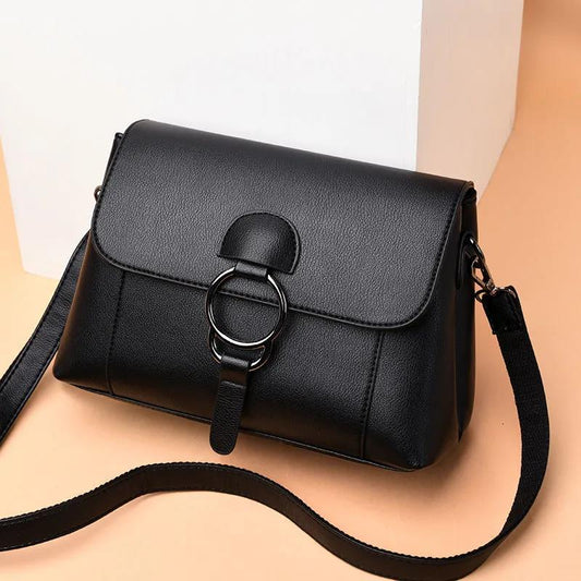 Cowhide Bag High Capacity Women Crossbody Bags Soft Surface Genuine Leather Adjustable Shoulder Straps