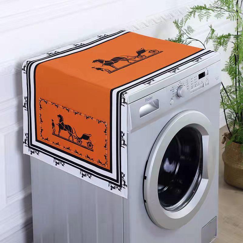 Washing Machine Cover Towel Dust Cloth Cover Waterproof Oil Proof Household Refrigerator Cover Microwave Oven Dust Cover