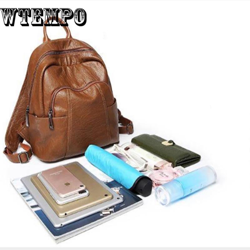 Fashion Women Backpack High Quality Youth Leather Backpacks for Teenage Female School Shoulder Bag