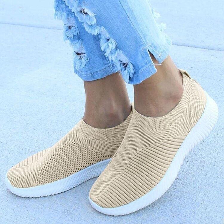 Women's and Men's Shoes High Quality Female Sneakers Non Slip Flats Shoes Male Loafers Plus Size Solid Color Walking Shoes