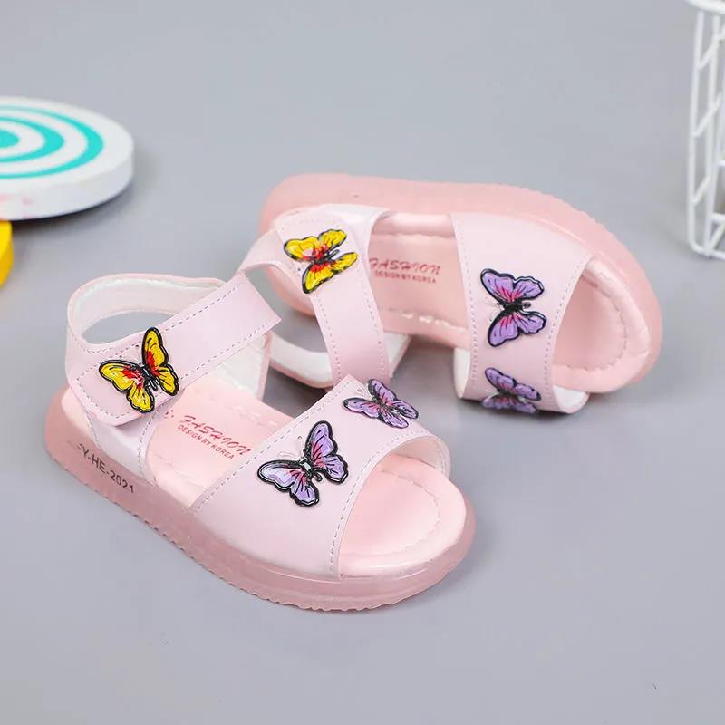 Girls' Sandals In Summer Little Princess Sandals Baby Shoes Little Girl Children's Soft Sole Non Slip Casual Sandals