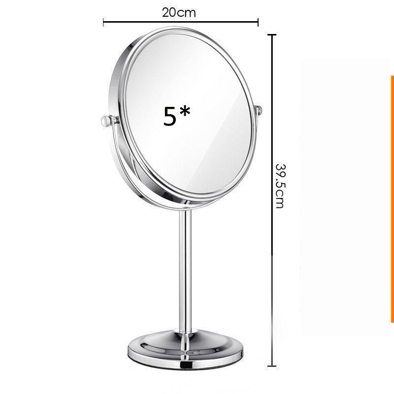 8 Inches Double-sided Mirror 3 Times 5 Times 8 Times Magnification HD Desktop Home Cosmetic Mirror Women Rotatable Mirror