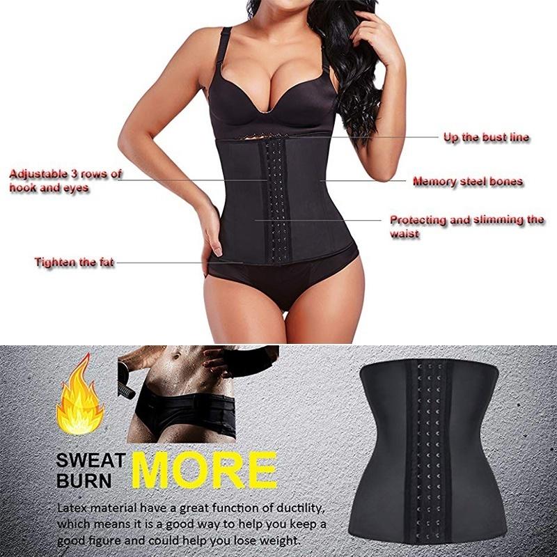 Latex Waist Trainer Rubber Body Shaper Slimming Belt for Women