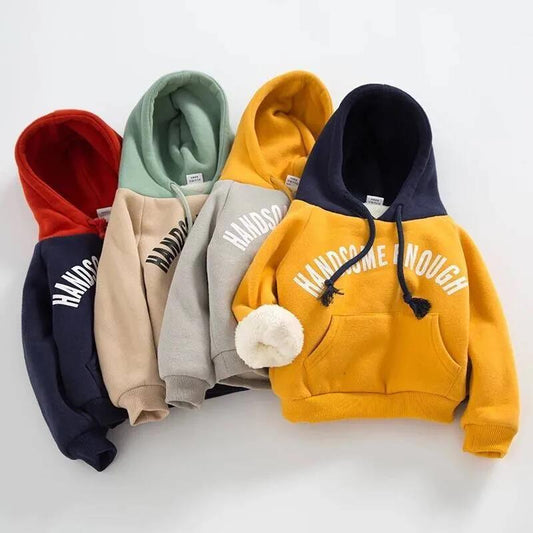 Children's Clothing Boys Girls Fall Winter Clothing Sweater Jacket Baby Plus Velvet Thick Winter Casual Jacket Girls' Sweaters Children's Outer Wear