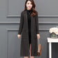 Autumn and Winter Knitted Cardigan Jacket Mid-length Thick Long-sleeved Sweater Pure Color Simple Female Jacket