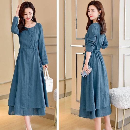 2020 Women Summer Style Vestido Cotton Casual Plus Size Ladies Dress Casual Linen Dress Dress