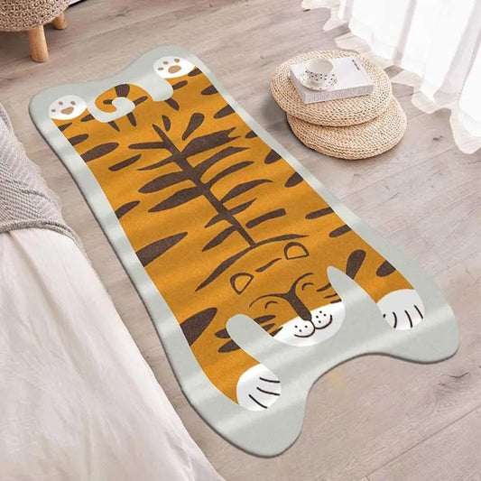 Mime Beast Styling Carpet Passenger Pad Tiger Leopard Creative Bedroom Bedside Blanket Irregular Water Wash