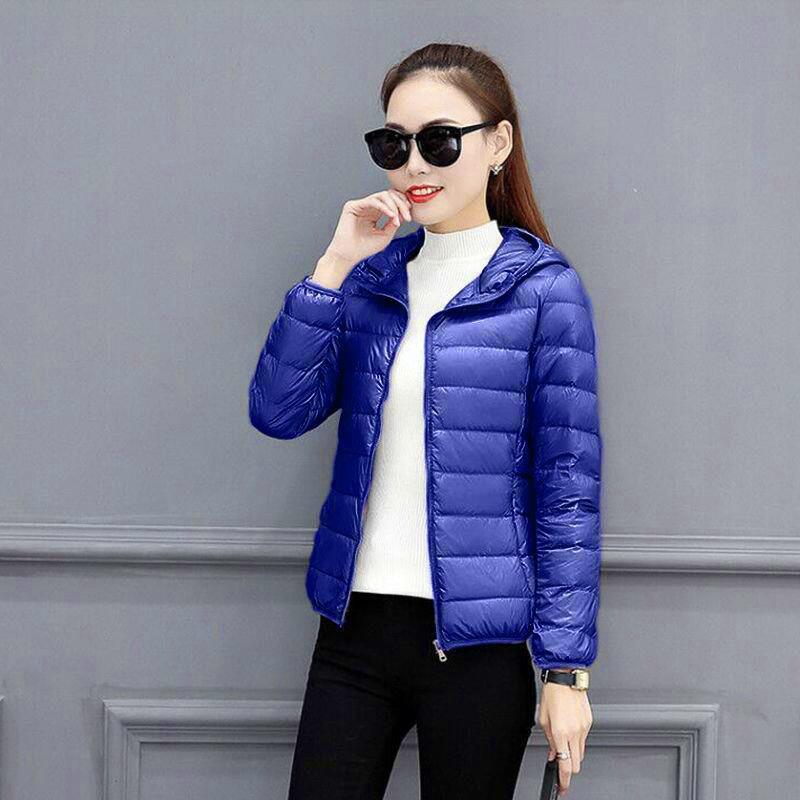 Cotton-padded Jacket Women's Short Large Size Slim Tooling Autumn and Winter Light Down Down Padded Jacket To Keep Warm Small Padded Jacket